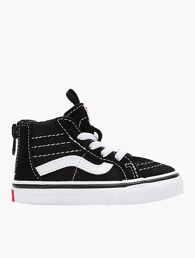 Boys black and white top vans
